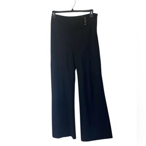 Trina Turk Black Wide-Leg Sailor Pants Trousers